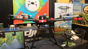 The DJI Agras MG-1 spray application drone.