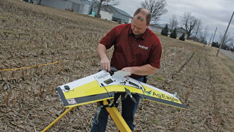 Erich Eller ForeFront Ag Solutions with Ag Eagle-drone